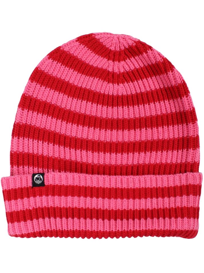 Mütze - Danefolk Cotton Beanie Dark Red/Soft Cherry