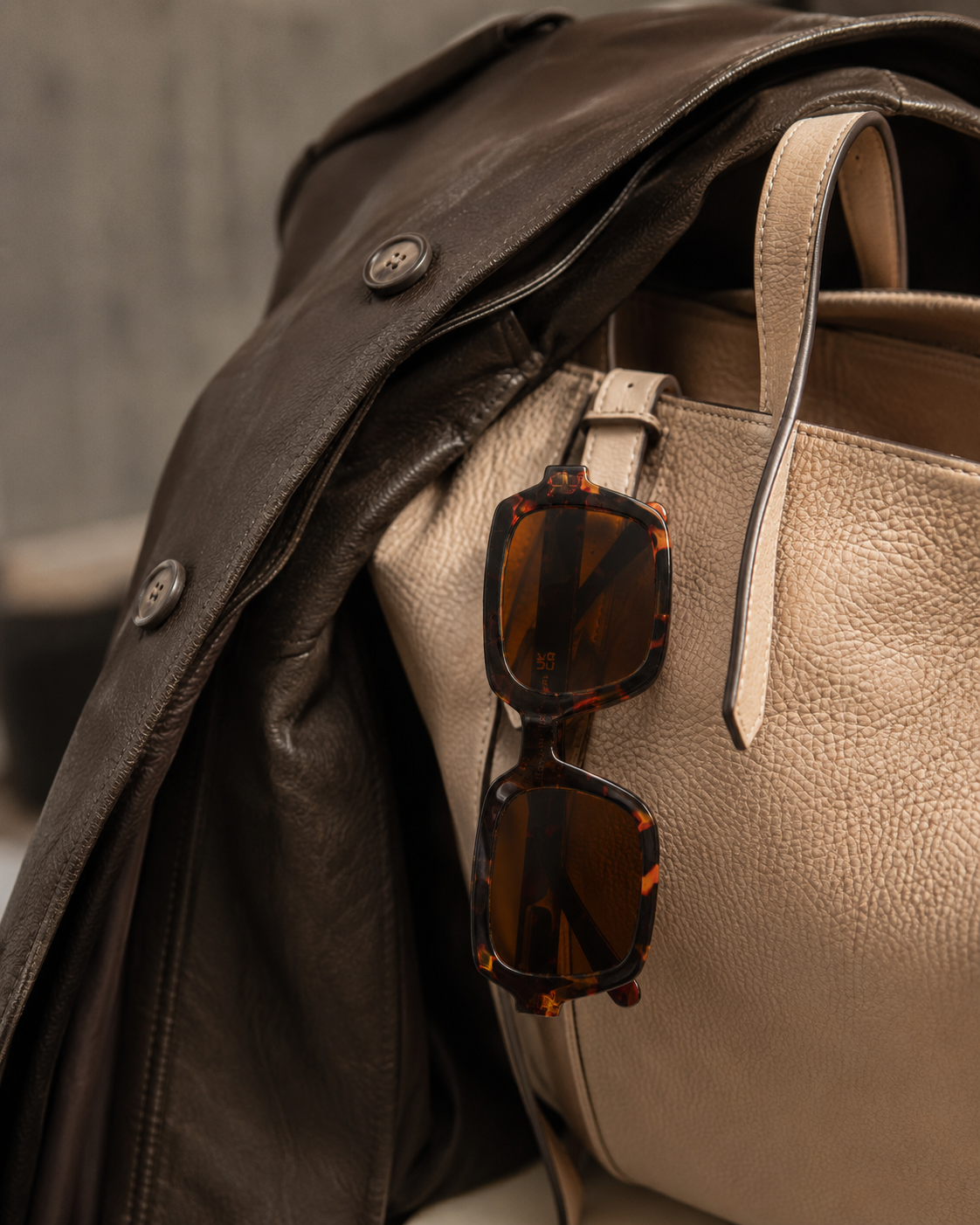 Sonnenbrille - Sunglasses - Square - tortoise