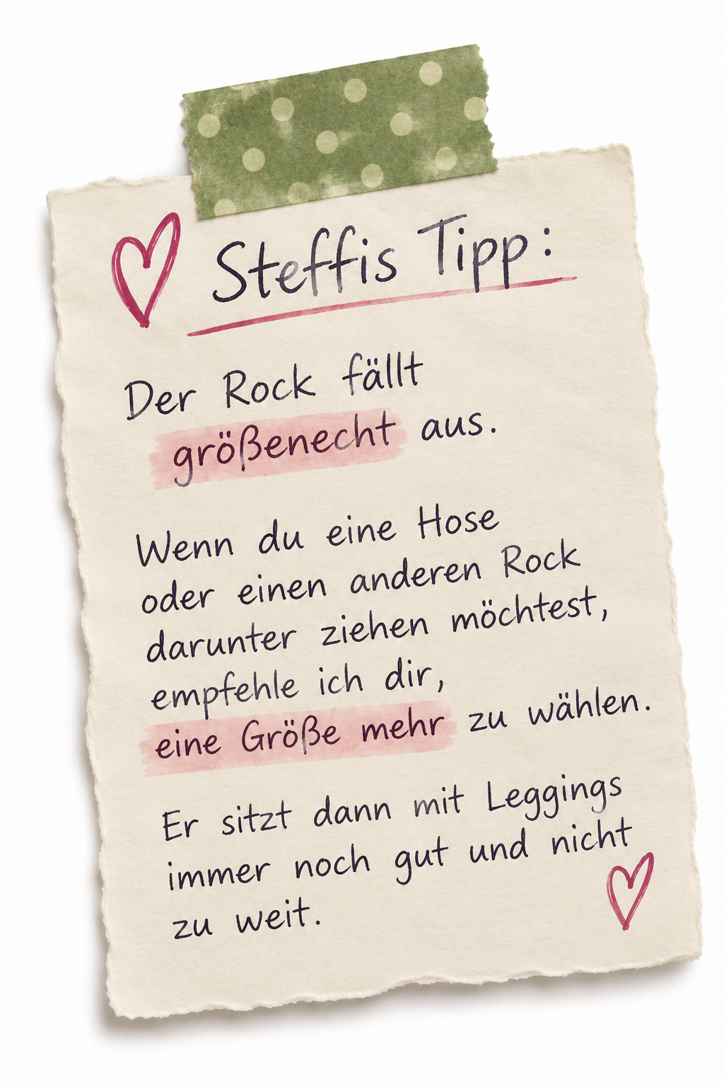 Steffis Tipp zur Passform der Zip'n Zap Röcke von Blutsgeschwister