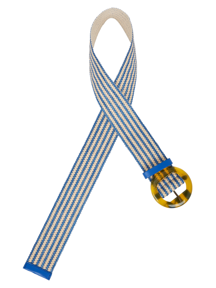 Gürtel - Striped Belt - Mazarine