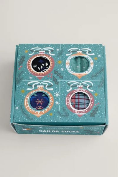 Sockenbox - Women&#039;s Sparkly Sailors Box of 4 - Illuminate Mix