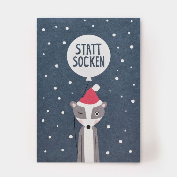 Postkarte - Statt Socken