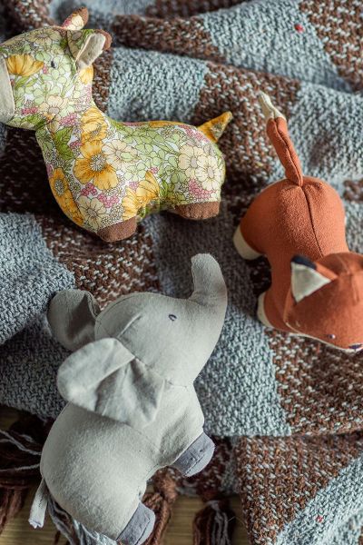 Plüschtier Rafe Soft Toy - Elefant, Fuchs, Kuh - Set oder einzeln