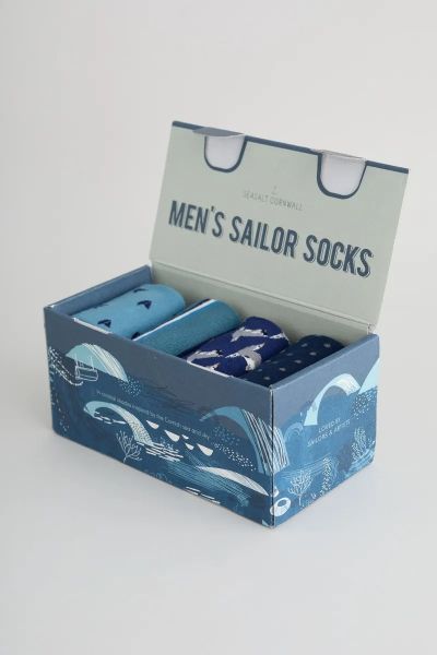 Socken - Men&#039;s Into the Blue Socks Box of 4 - Incoming Tide Mix