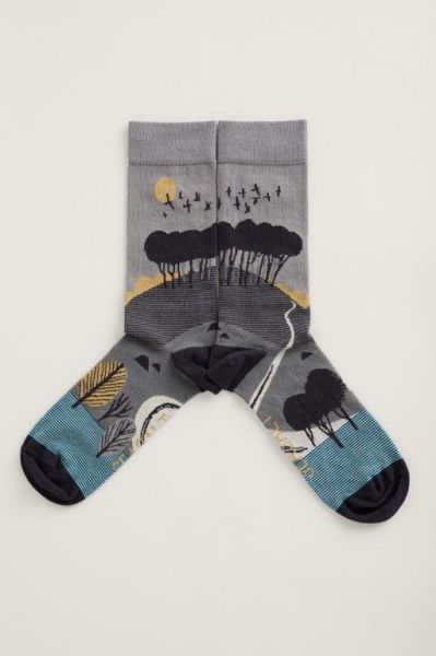 Socken - Men&#039;s Postcard Socks Hilltop Coal Hawk