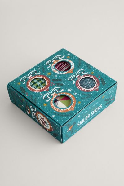 Socken - Women&#039;s Sailor Socks With Sparkle Box O&#039; 4 Carn Silver Mix