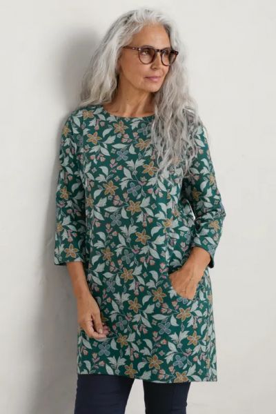 Tunika - Shore Foraging Tunic - Stitched Clematis Loch