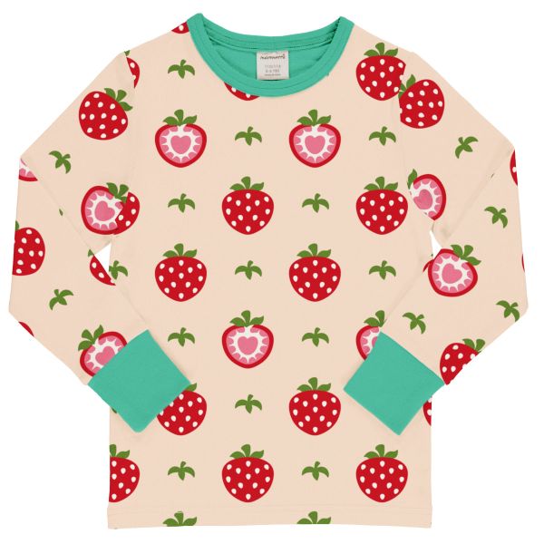 Kindershirt - langarm - Top LS STRAWBERRY - Erdbeere