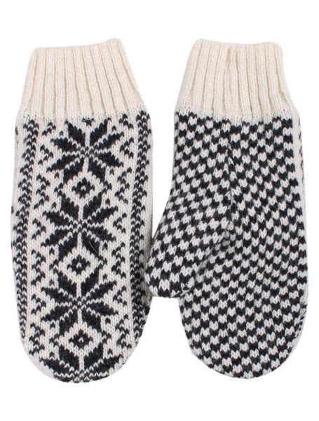 Handschuhe - Danestay Warm Wool Mittens - White/Dk Grey