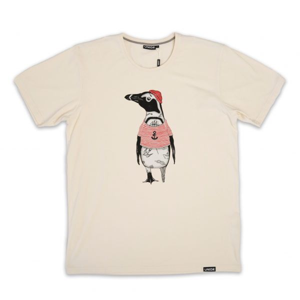 T- Shirt - African Penguin - off white