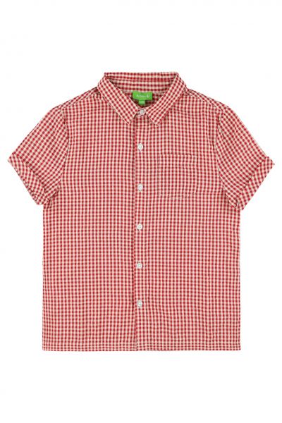 Kinderhemd - Floris Shirt - barberry - rot/weiß kariert