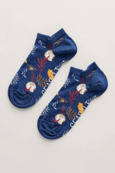 Socken - Women&#039;s Bamboo Arty Trainer Socks Sea Holly Dusk