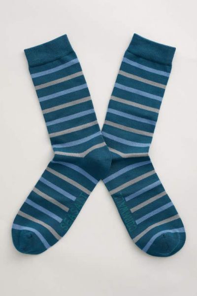 Socken - Men&#039;s Sailor Socks Duet Dark Eden Cornish Blue