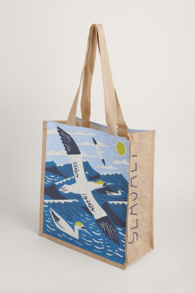 Tasche - Jute Shopper Ocean Gannets Sailboats