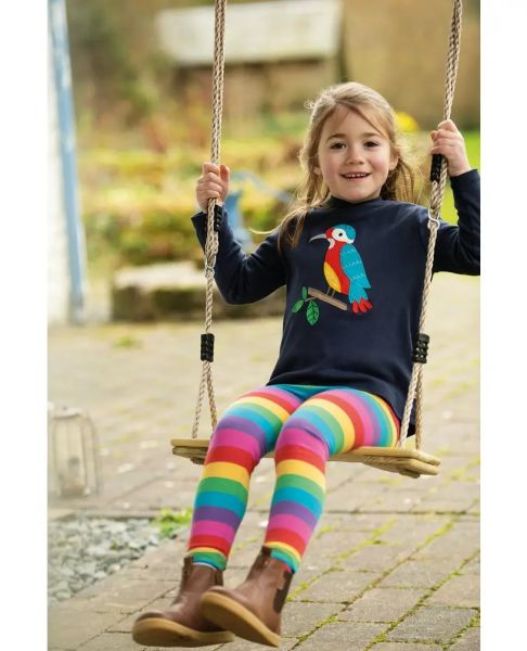 Leggings - Libby Striped - Foxglove Rainbow Stripe