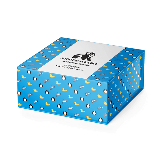 Sockenbox - Tiere - blau