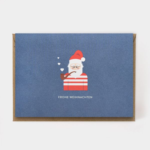 Postkarte -Weihnachtsmann - Klappkarte