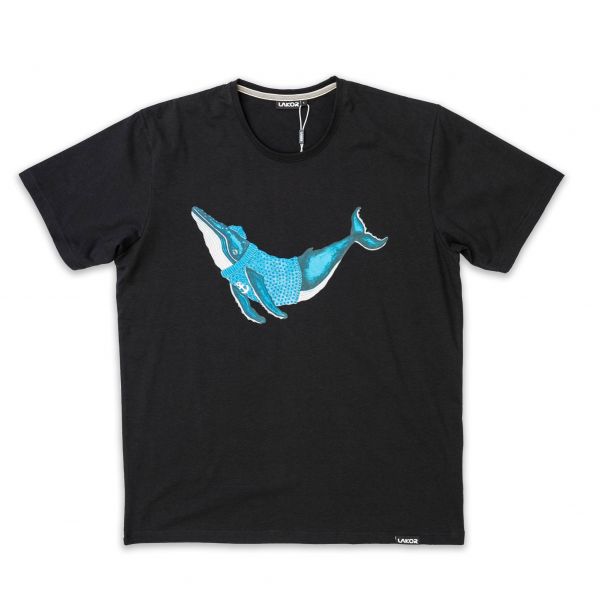 T- Shirt - Humpback Whale - Black
