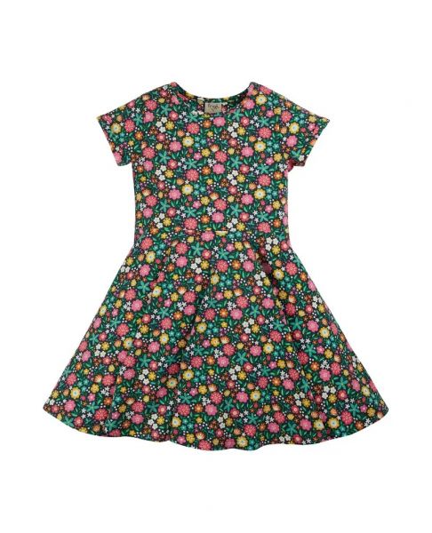 Kinderkleid - Spring Skater Dress - Indigo Kernow Floral
