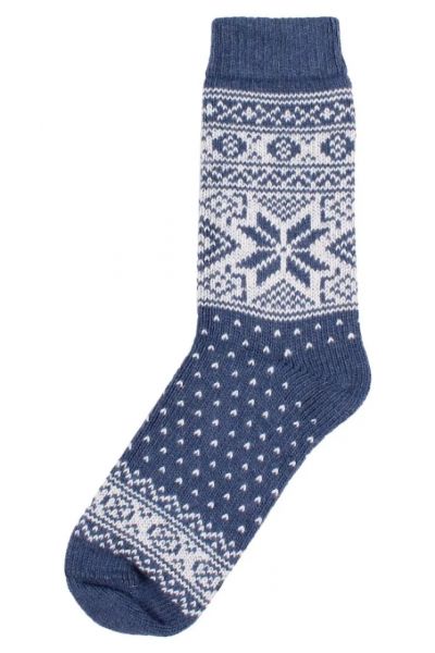 Socken - Danestay Warm Wool Socks - Denim/White