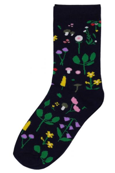 Socken - Danedanmark - Ladies Socks - Navy Botanical