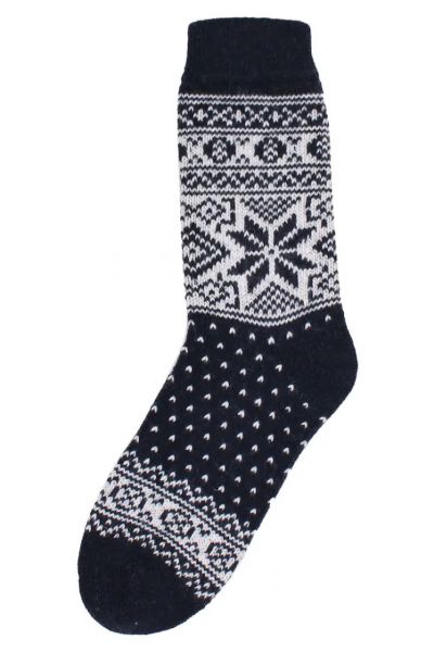 Socken - Danestay Warm Wool Socks - Navy/White