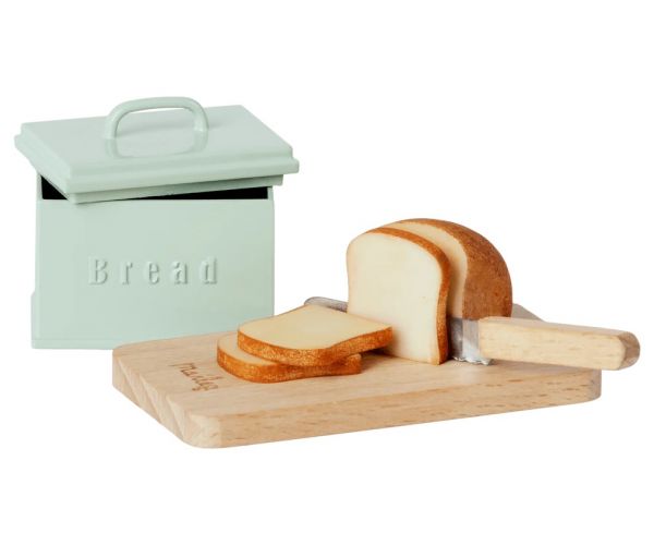 Essen - Brot Box - Schneidbrett und Messer - Maileg Zubehör