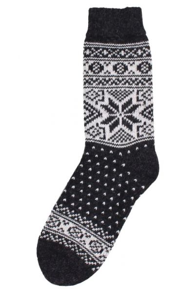 Socken - Danestay Warm Wool Socks - Anthracite/White