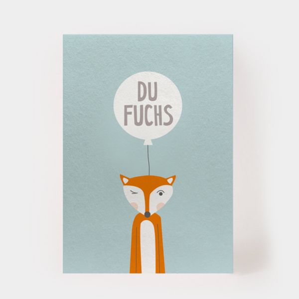 Postkarte - Du Fuchs