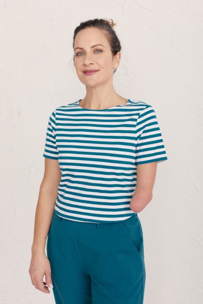 Shirt - Sailor T-Shirt - Mini Cornish Mid Teal Chalk