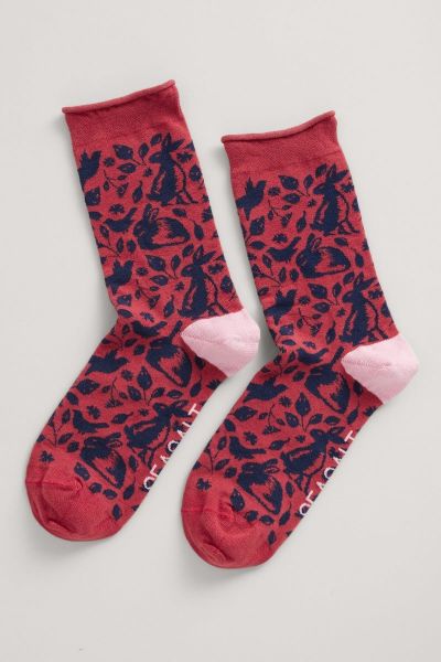 Socken - Womens Arty Socks - Spring Silhouette Primula