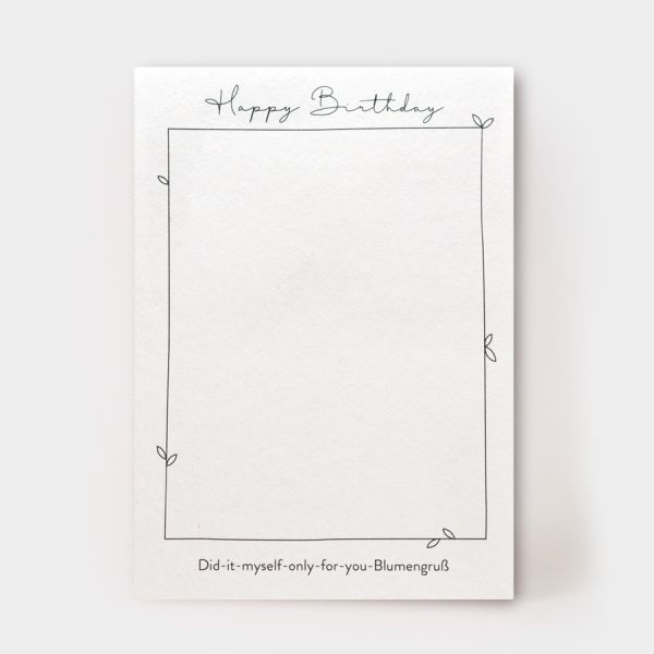 Postkarte - Happy Birthday - Did it for you