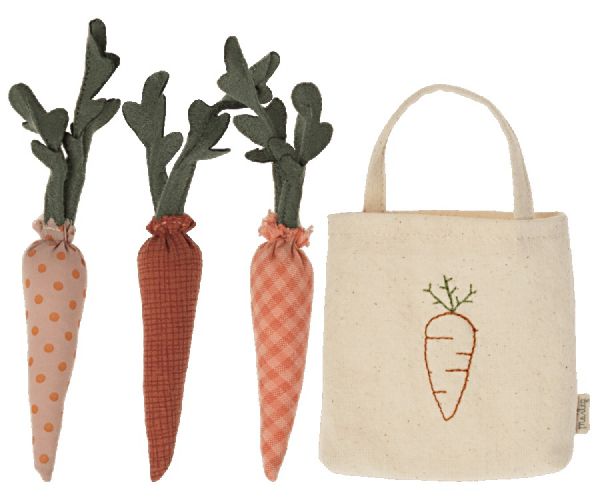 Osterdekoration - Karotten - in Einkaufstasche - mini