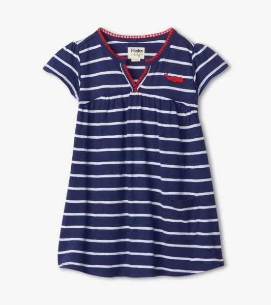 Kleid Nautical Stripes Baby Puff Dress - Patriot Blue