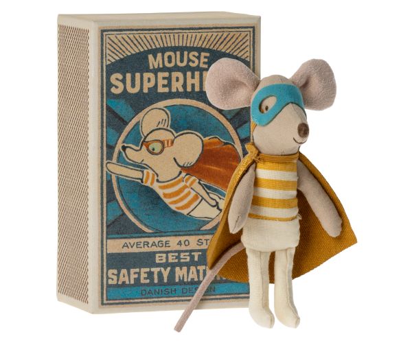 Superhelden Maus - kleiner Bruder - in Streichholzschachtel